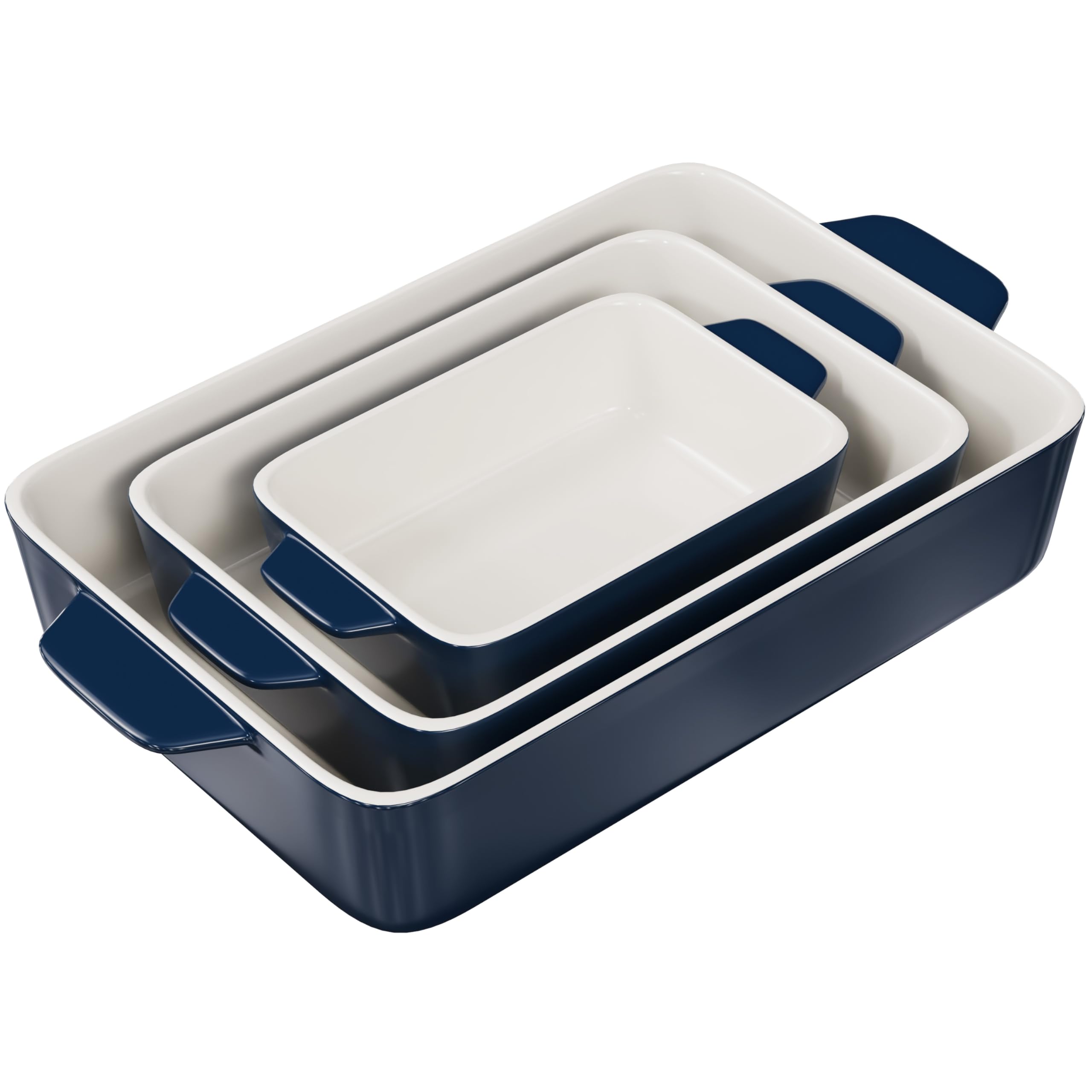 KooK large ceramic dish top view showing depth and even heating benefit