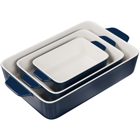 KooK large ceramic dish top view showing depth and even heating benefit