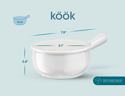 KooK crocks on a set table showing stylish presentation for guests