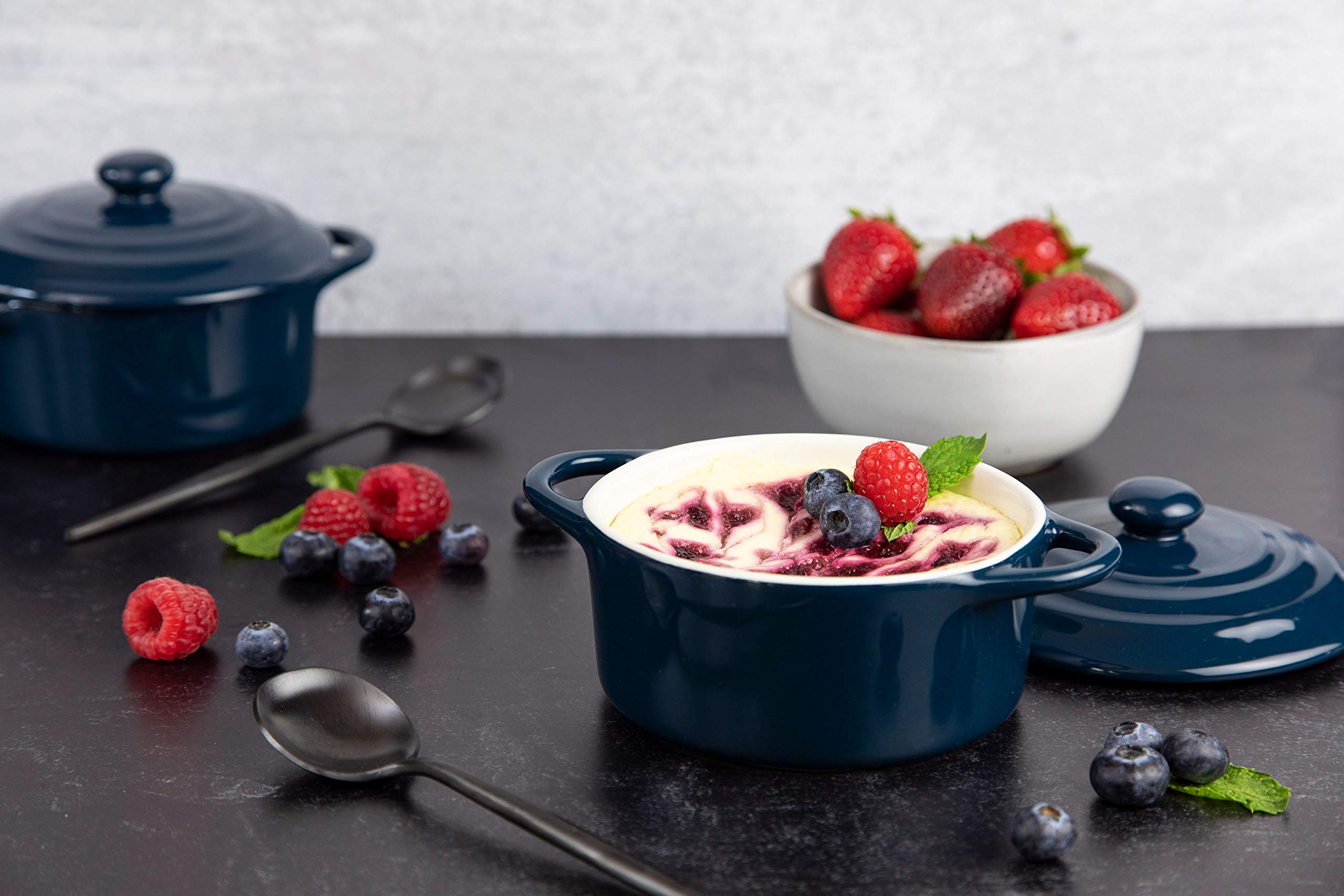 KooK mini cocotte on table with serving utensils showing attractive presentation benefit