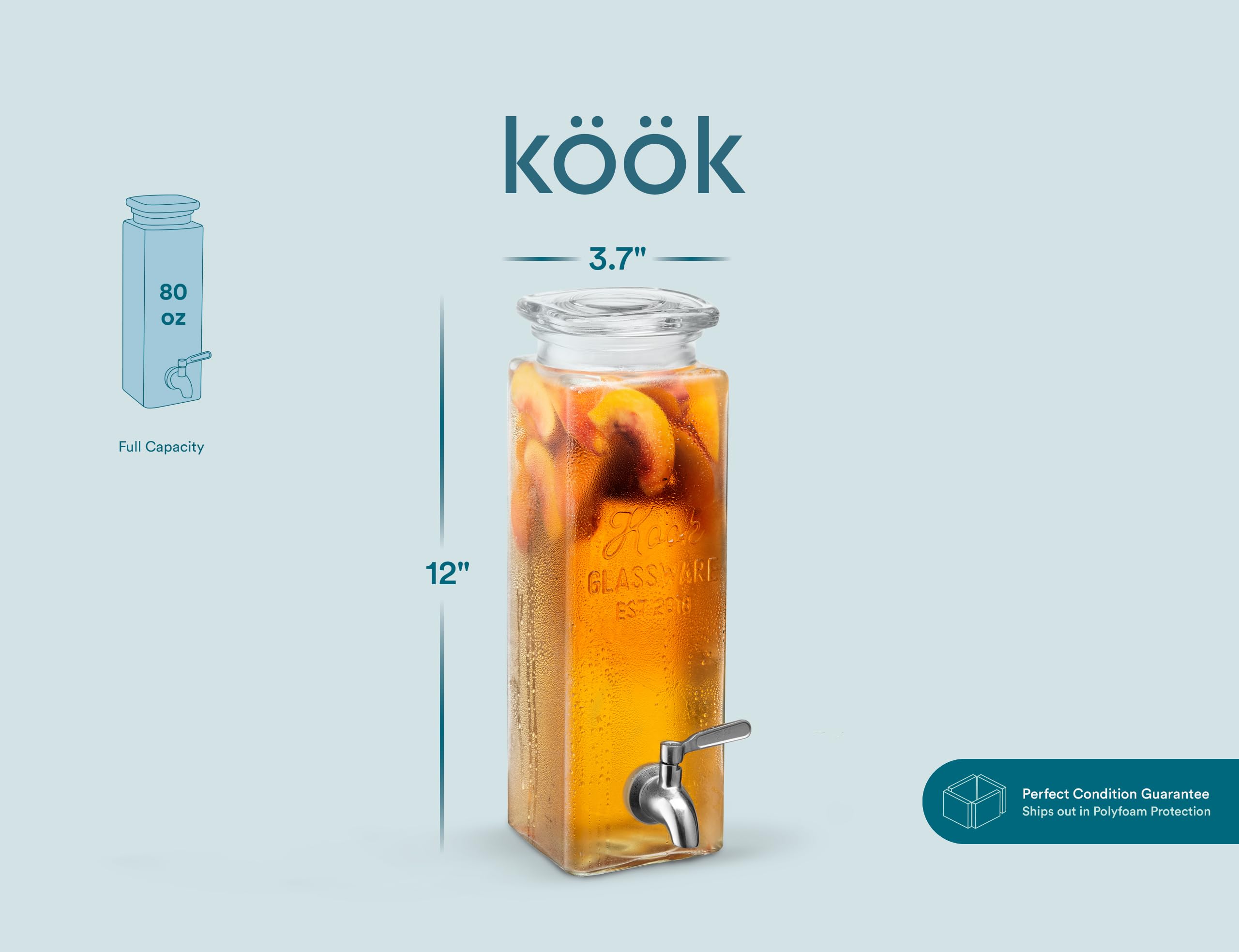 KooK packaging with polyfoam protecting jar during shipping