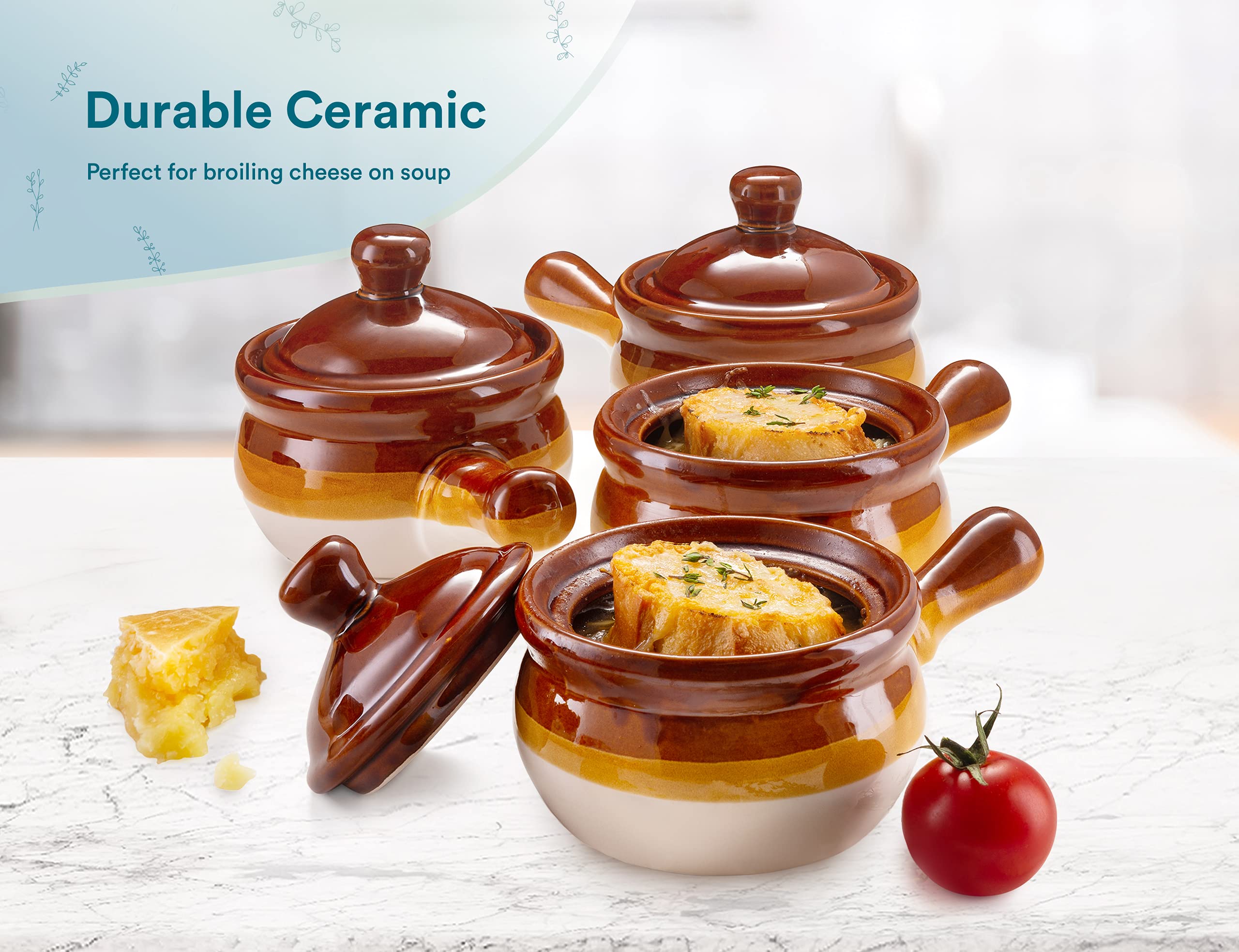 KooK four crocks side by side showing consistent 15 oz portion capacity benefit