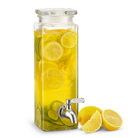 KooK side profile of rectangular jar to show slim fridge-friendly shape