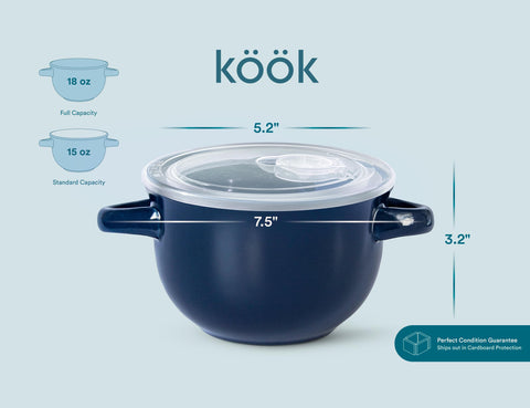 KooK stacked crocks in cabinet showing compact storage advantage