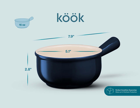KooK navy crocks on dining table showing polished presentation benefit