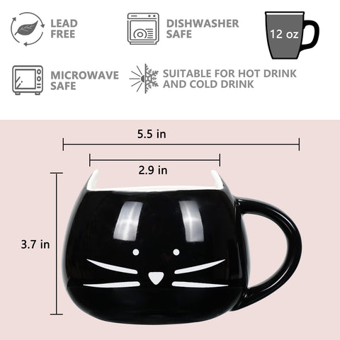 Koolkatkoo white mug front view showing clean glaze and classic silhouette