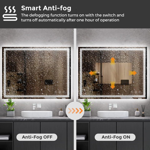 Koonmi mirror mounted vertically showing versatile orientation and space saving