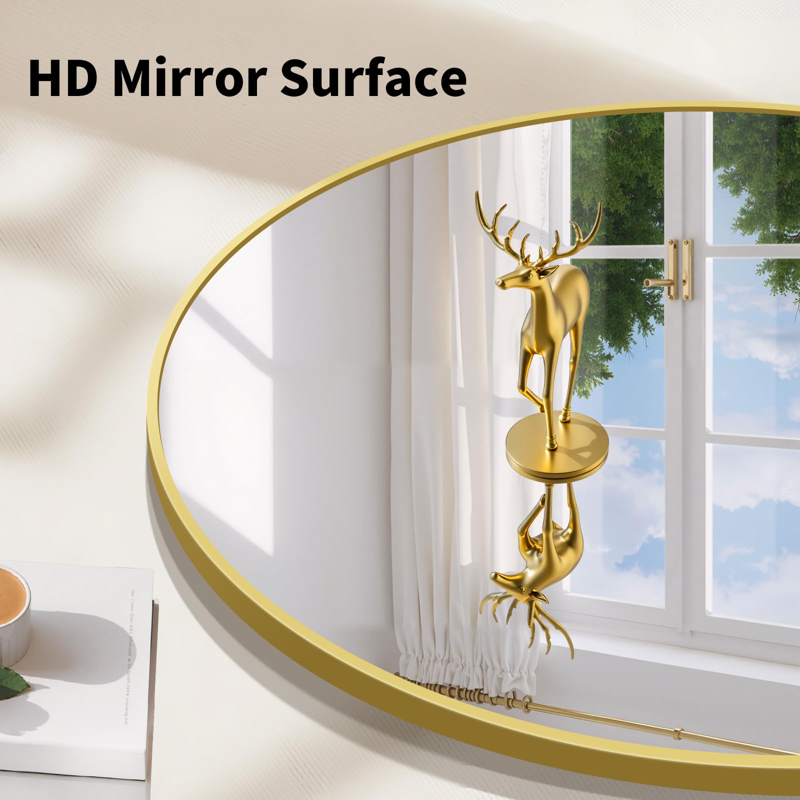 Koonmi tempered glass edge detail highlighting safety and distortion-free reflection