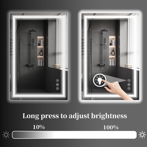 Koonmi horizontal vanity setup showing bright clear reflection