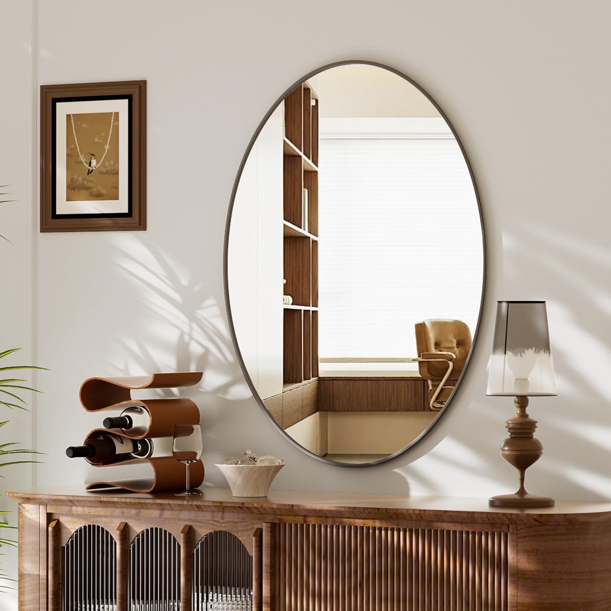Koonmi mirror snug in honeycomb packaging showing transit protection