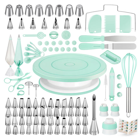 Kootek front view showing turntable and included tools, highlights completeness