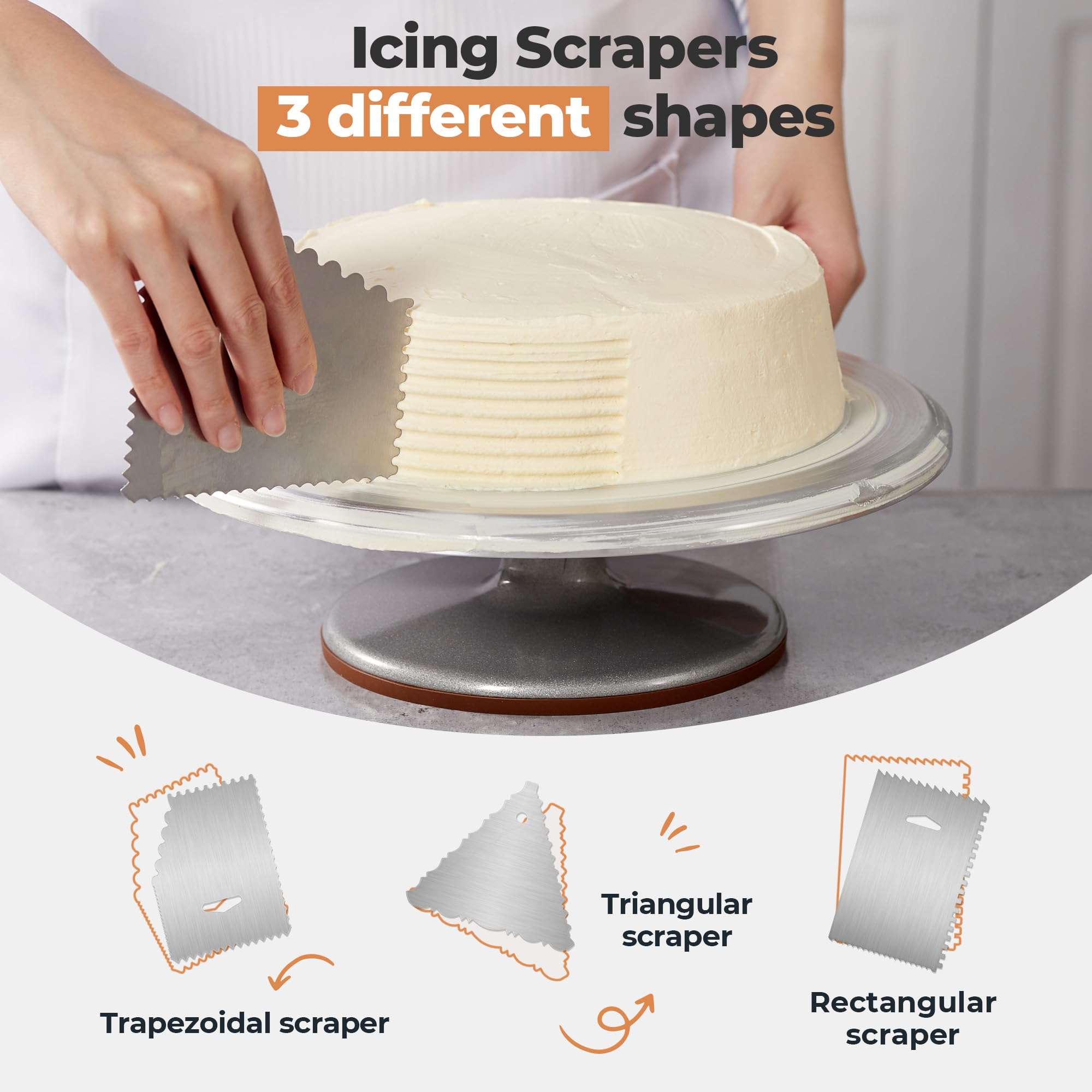 Kootek angled offset and silicone spatula tools for precise frosting and mixing