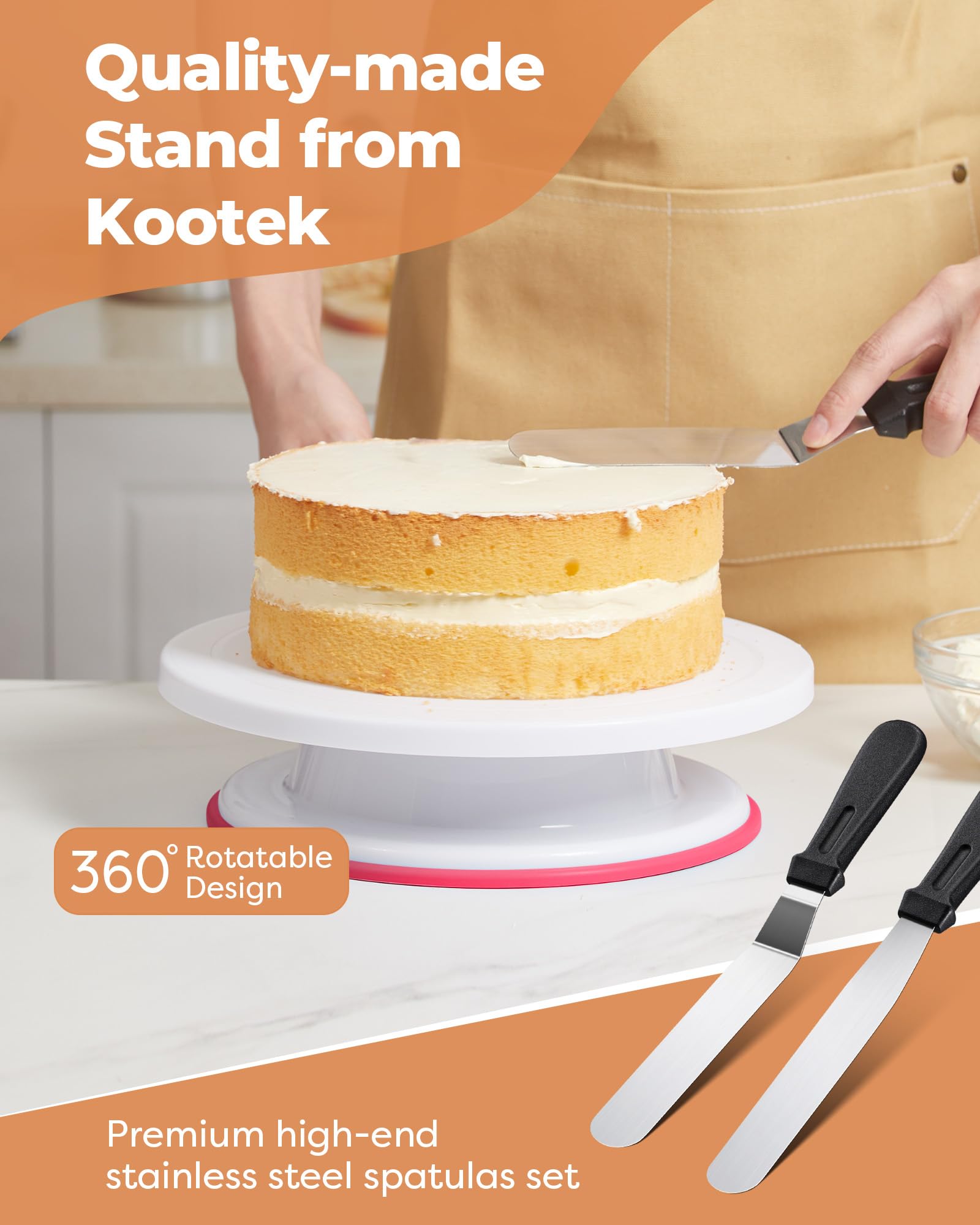 Kootek numbered piping tips with disposable bags for detailed decorating