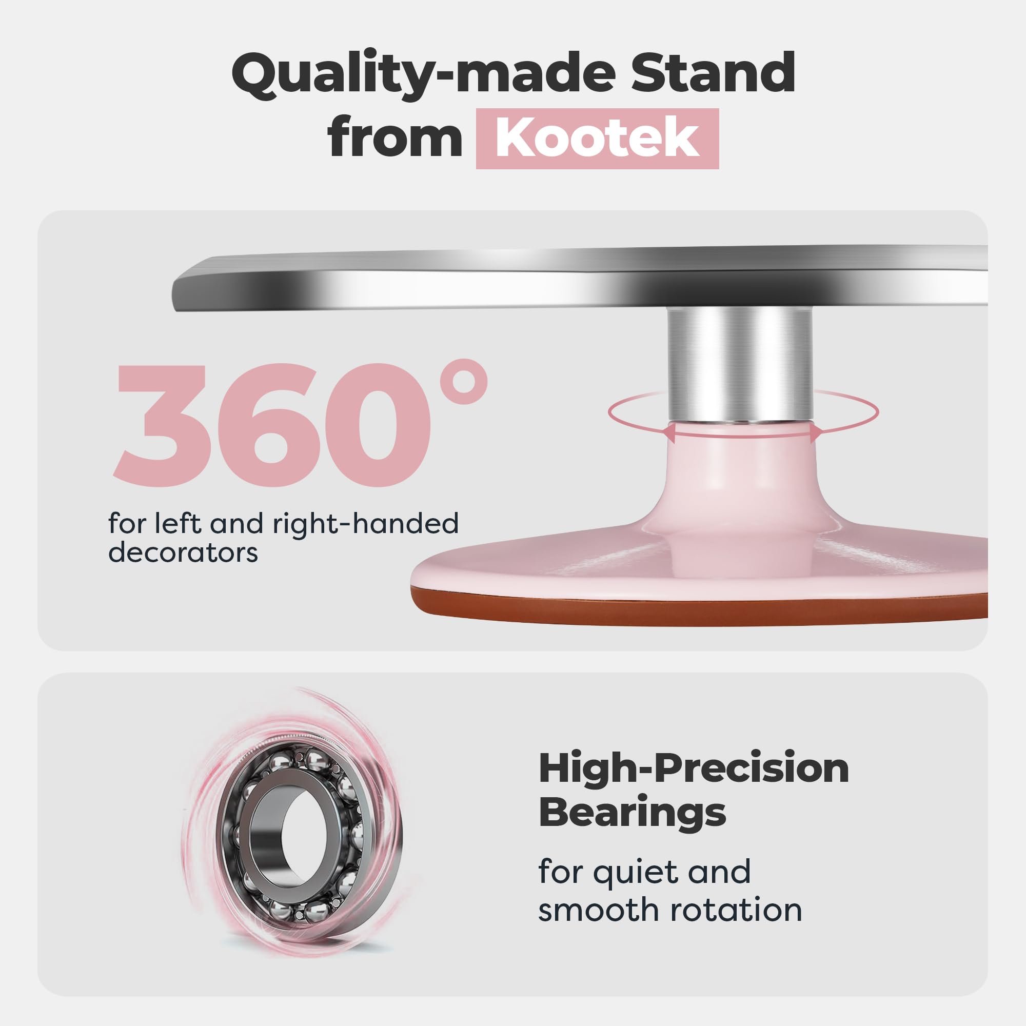 Kootek rubber feet detail preventing slips and protecting countertops during use