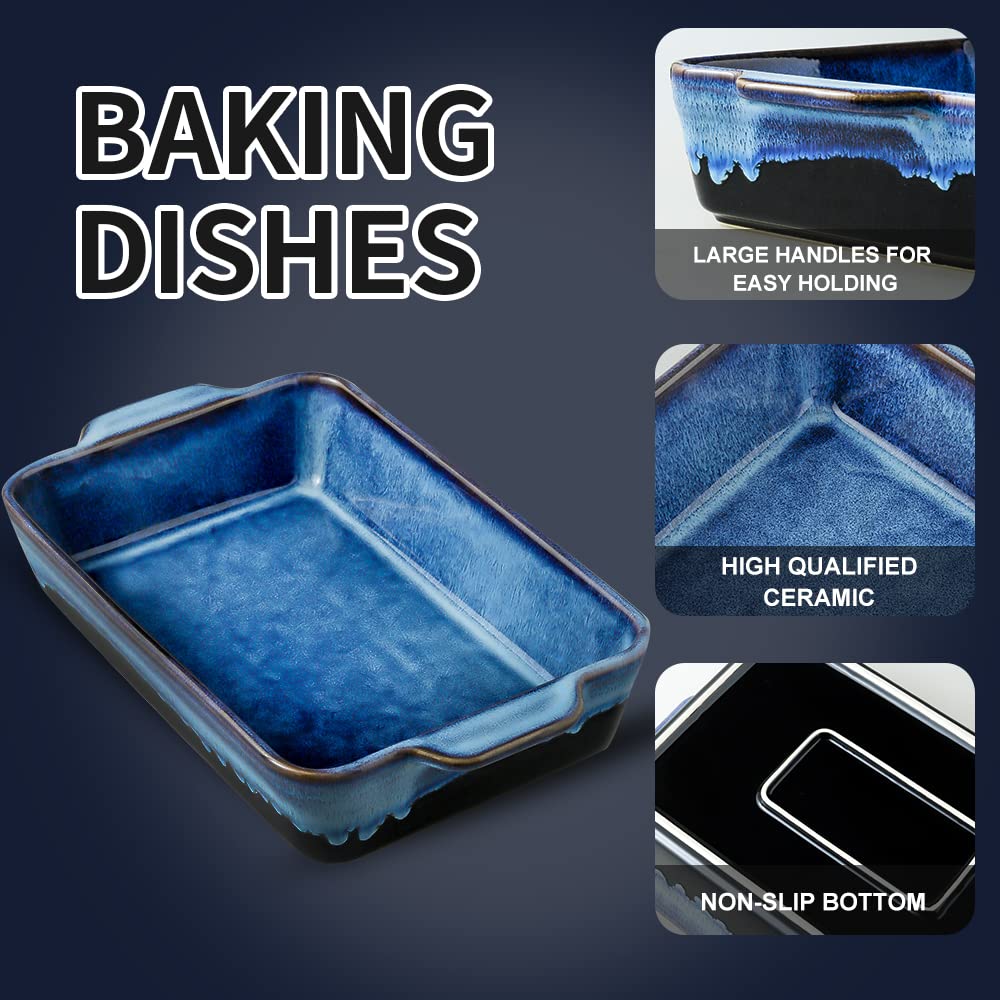 KOOV Nebula Blue large dish close-up highlighting oven-ready edge and depth