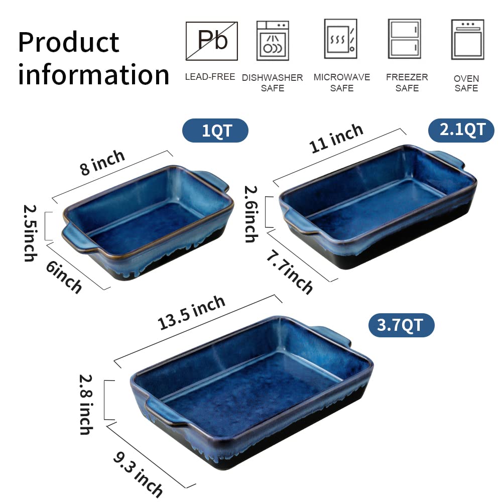 KOOV Nebula Blue medium dish in kitchen setting showing serving convenience