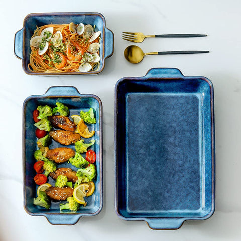 KOOV Nebula Blue small dish top view showing compact portion-friendly size