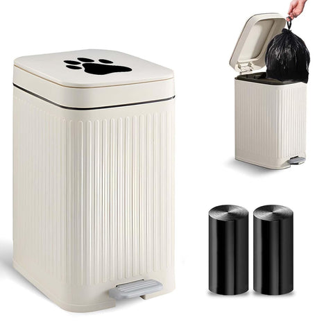 Kopuncare front view of outdoor dog waste can showing compact design and quick access