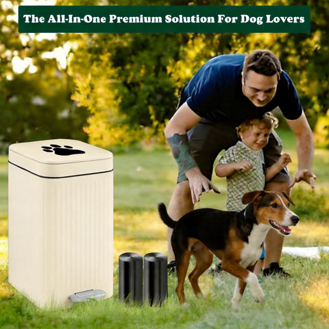 Kopuncare lifestyle on porch with small dog showing discreet outdoor placement