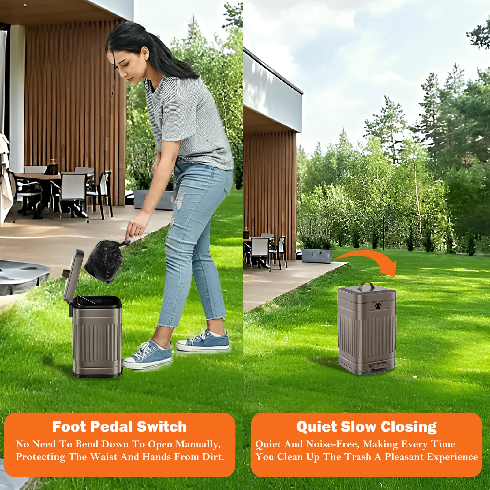 Kopuncare placed on patio showing weather-resistant finish and tidy storage