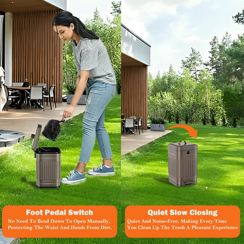 Kopuncare placed on patio showing weather-resistant finish and tidy storage