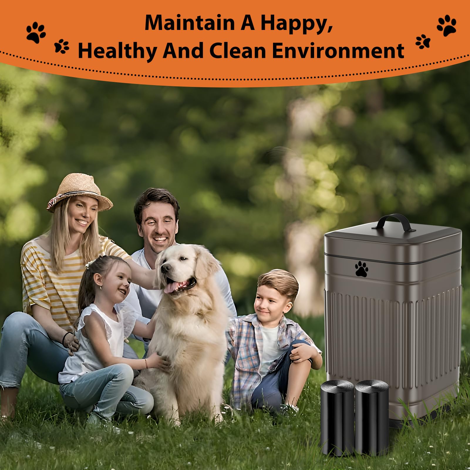 Kopuncare boxed with 40 included bags ready for immediate pet waste use