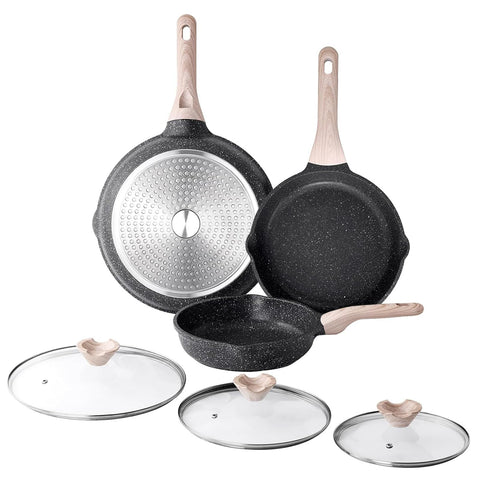 Kordisen front packaging showing full skillet set and lids, highlighting convenience