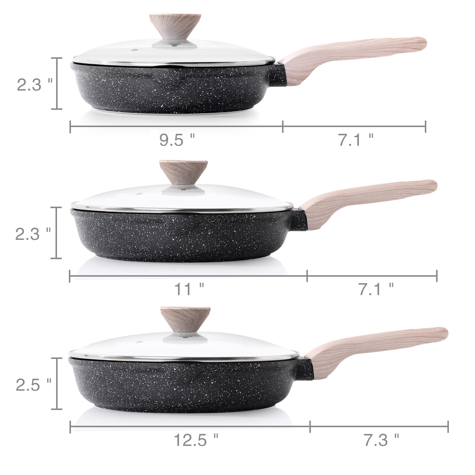 Kordisen lid seated on pan with steam visible, retaining moisture and heat