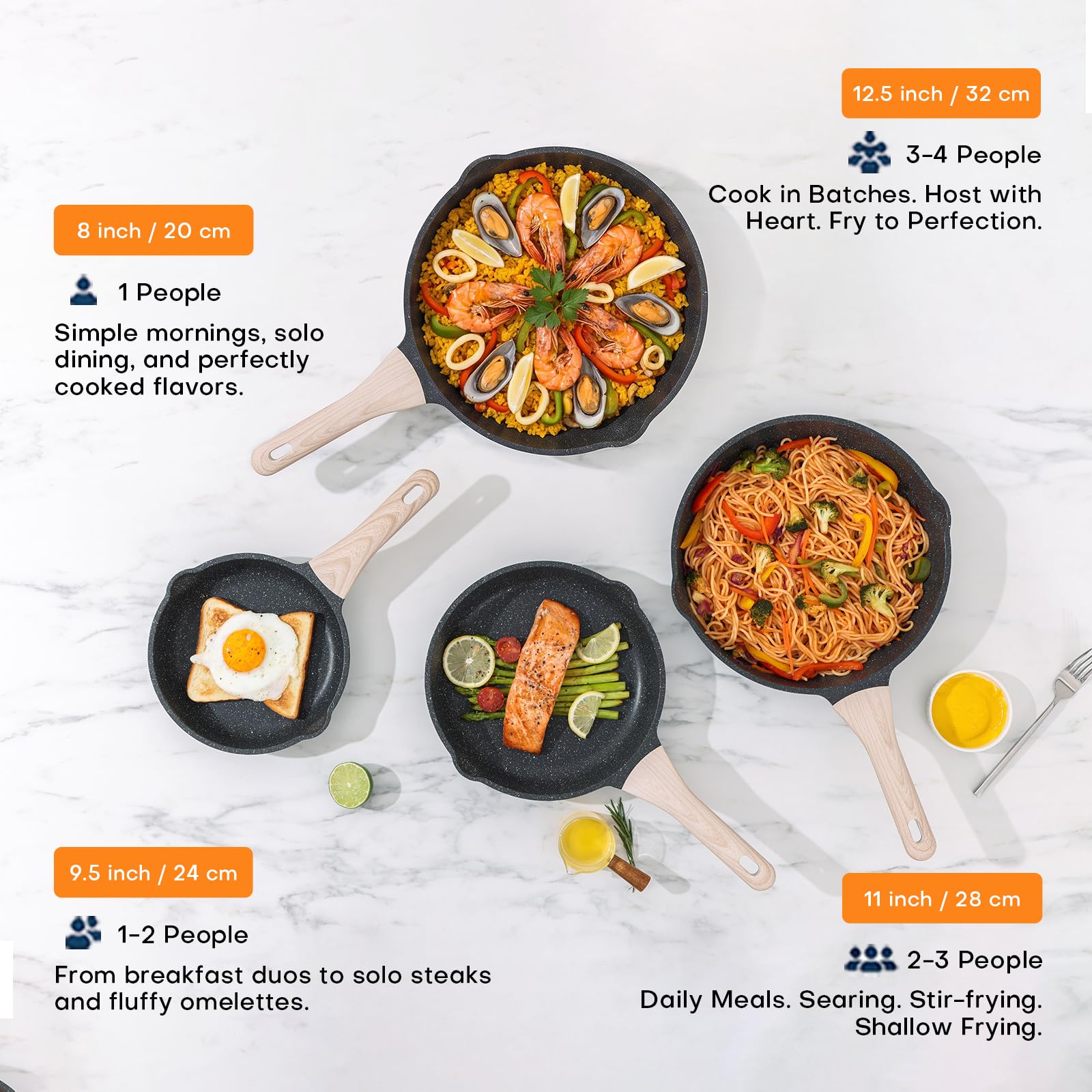Kordisen skillet on induction stovetop illustrating broad compatibility and even heating