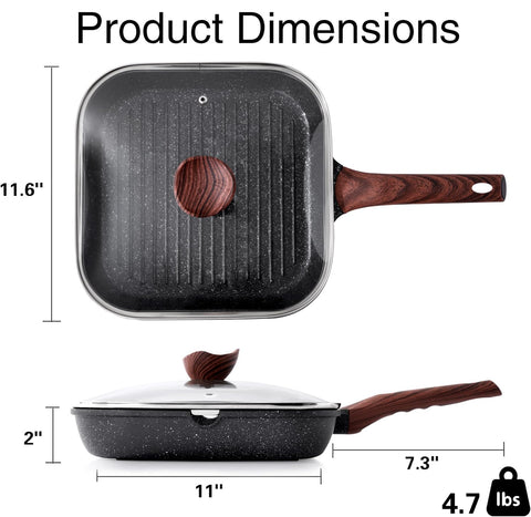 Kordisen pan next to spatula showing size and compact storage advantage