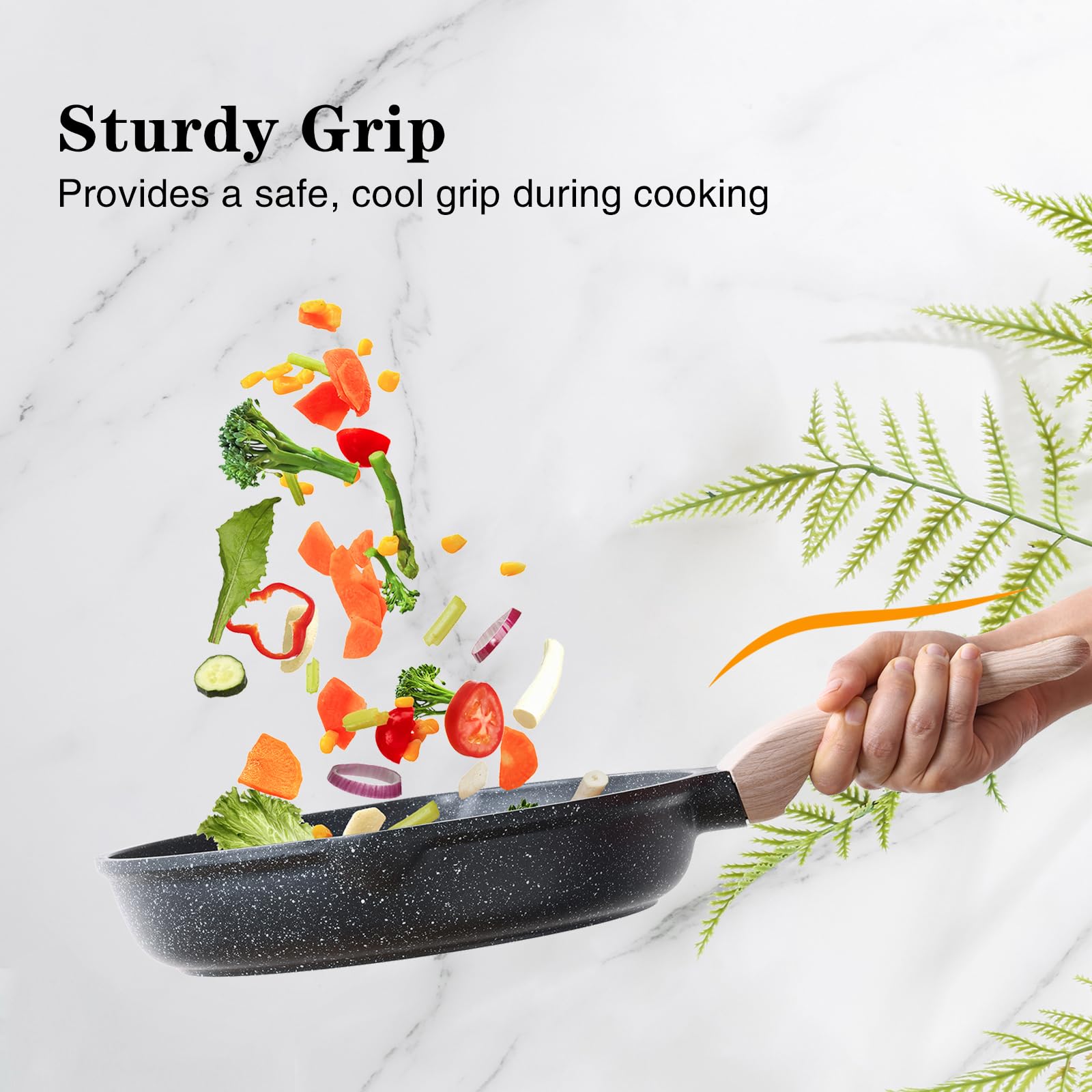 Kordisen pan hanging on kitchen hook for space-saving storage and neat organization