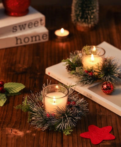 KORMMCO styled on a dining table creating warm holiday ambiance