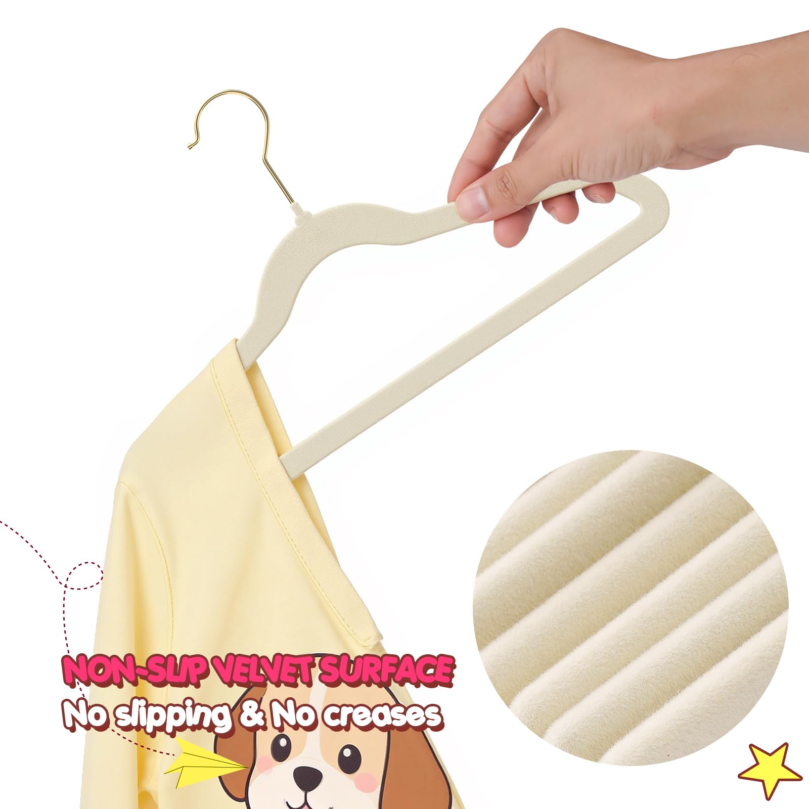 Korpai shoulder notch and contour preserving garment shape and preventing stretching
