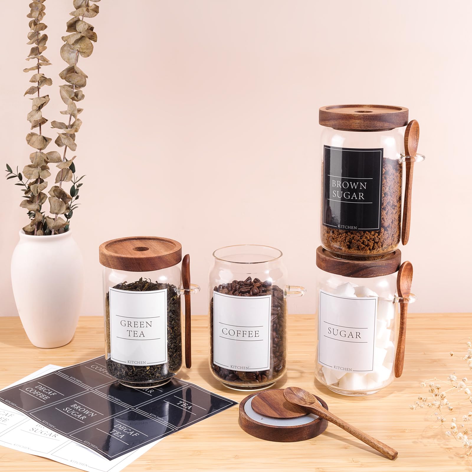 KOSKIMER coffee bar setup demonstrating organized stylish kitchen storage