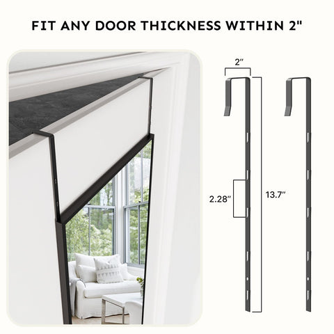 Kosmonia hanging over door setup demonstrating quick tool-free installation benefit