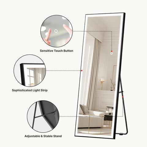 Kosmonia leaning in dressing area showing space-saving convenience benefit