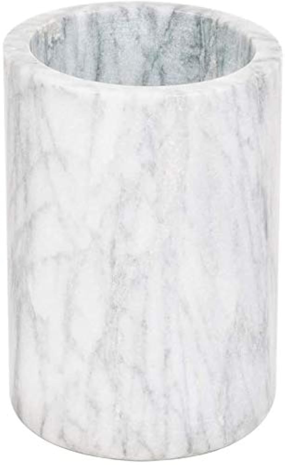 Kota Japan front view of white marble wine chiller showing elegant finish and stability