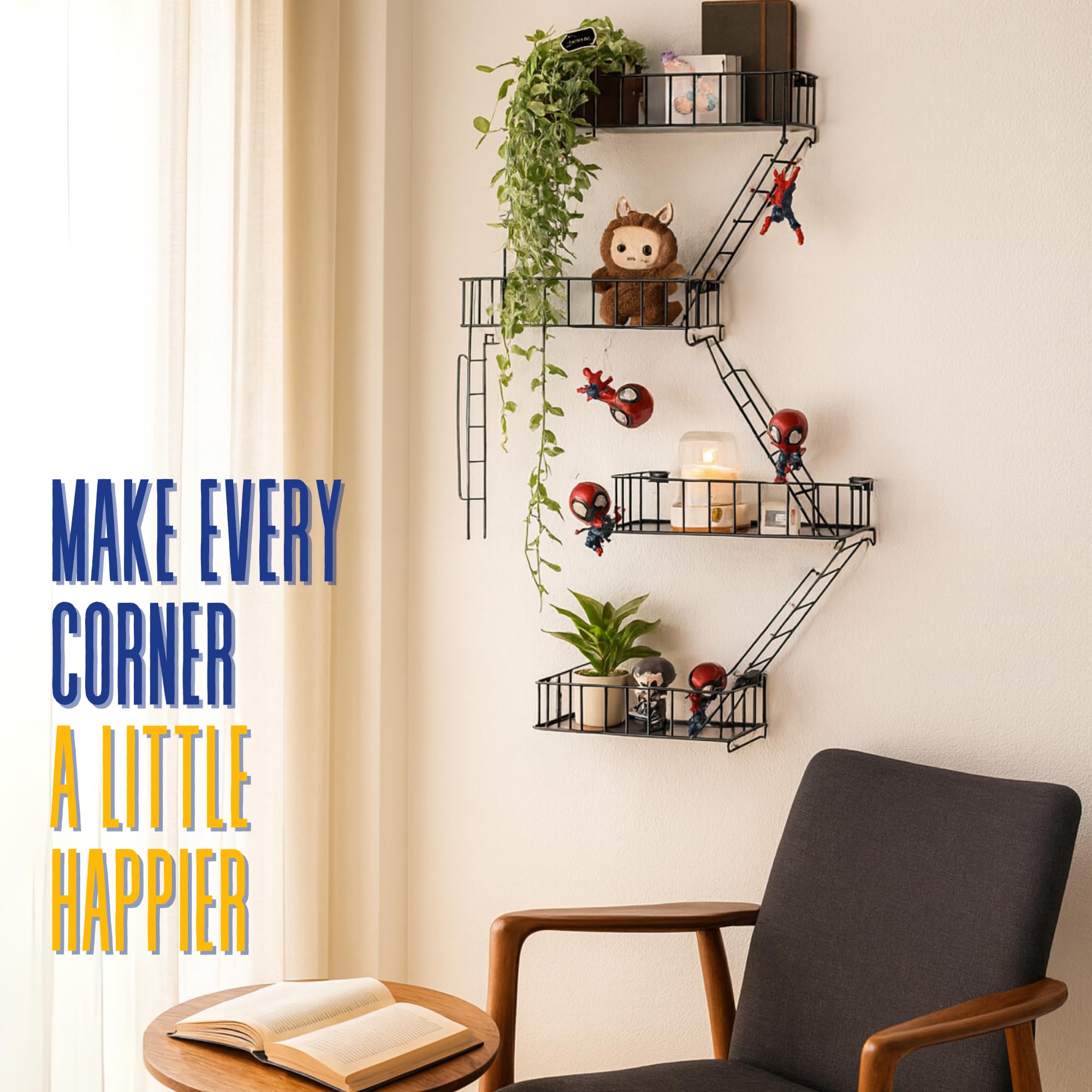 KOTIJOKI side profile highlights slim ladder silhouette saving floor space