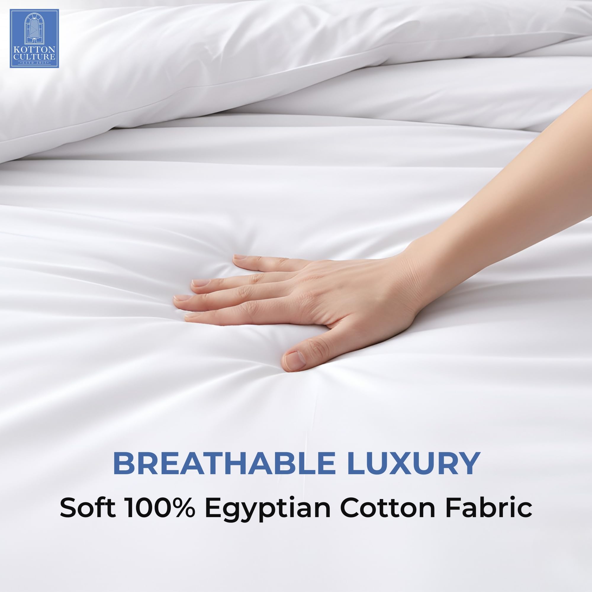 Kotton Culture interior tie closeup securing comforter corners for no-shift nights
