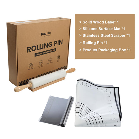 Koville rolling pin displayed in a modern kitchen highlighting elegant, functional design