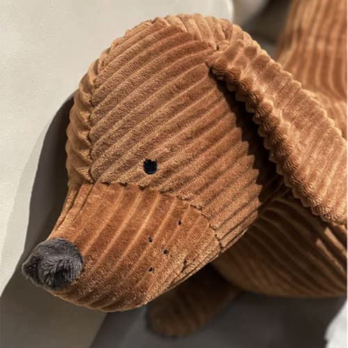 KOWAKA dachshund pillow on sofa adding playful comfort to living room