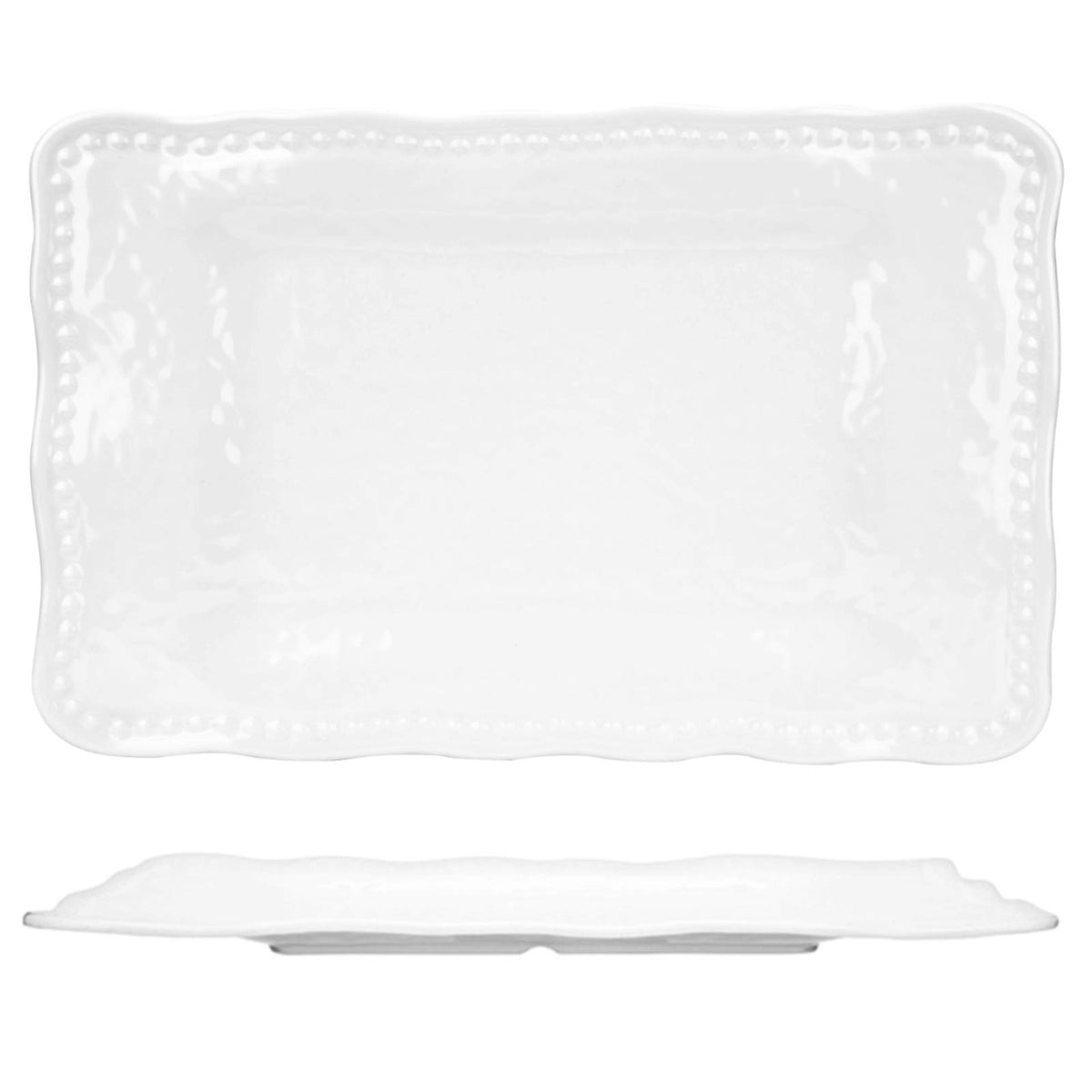 KOXIN-KARLU front view of two white 17x11 trays showing clean presentation benefit