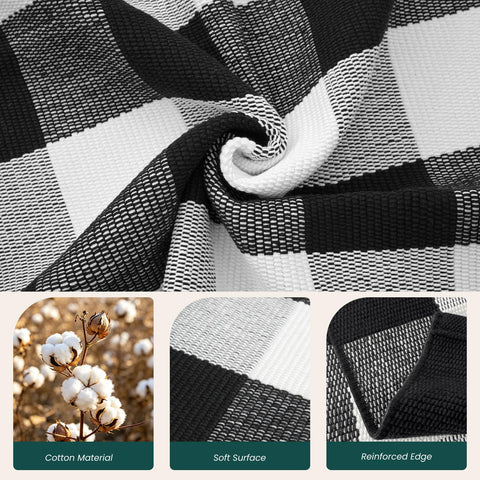 KOZYFLY rug on a covered patio illustrating sunlight-resistant colors and outdoor style