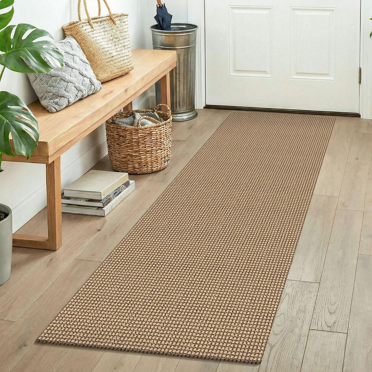 KOZYFLY front view of runner showing full boho pattern and warm tones