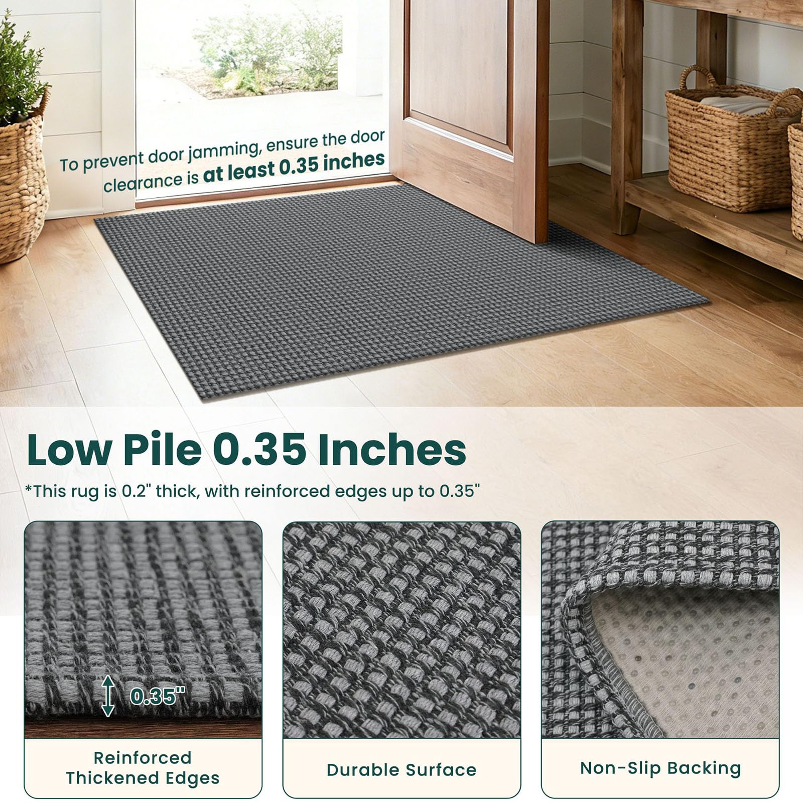KOZYFLY runner placed in kitchen providing comfort and easy cleaning