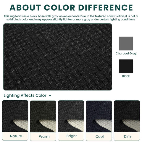 KOZYFLY rubber backing detail demonstrating non-slip stability on floors