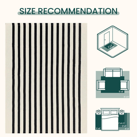 KOZYFLY 3x5 rug beside door illustrating compact size and scale