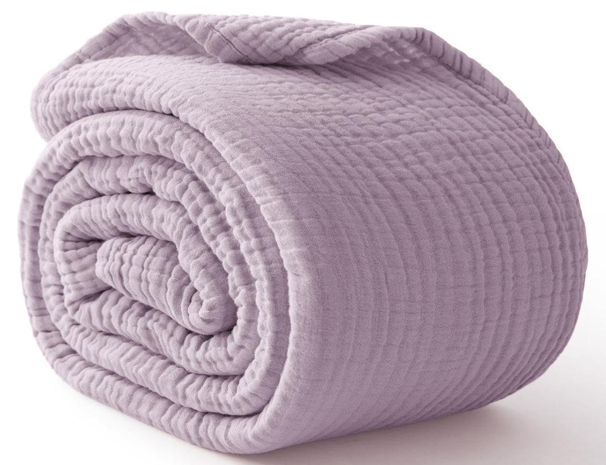 Kozyhvn lavender blanket front view shows soft fabric and inviting color