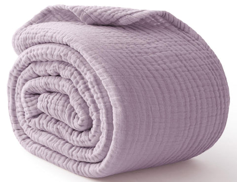 Kozyhvn lavender blanket front view shows soft fabric and inviting color