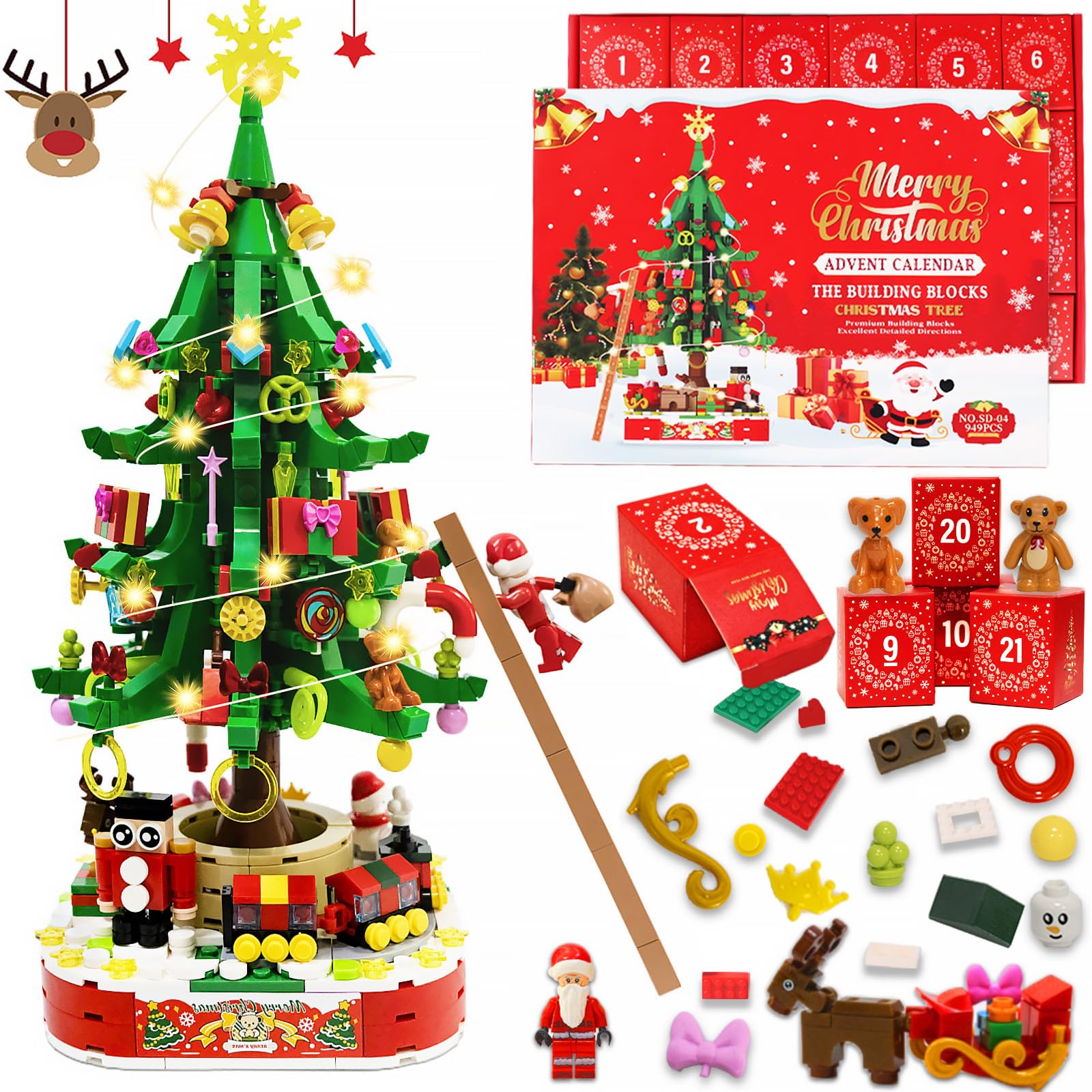 KPHNGB front packaging showing 24 numbered advent boxes and festive artwork